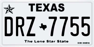 TX license plate DRZ7755
