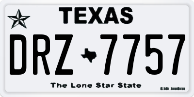 TX license plate DRZ7757