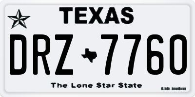 TX license plate DRZ7760