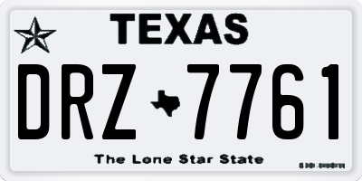 TX license plate DRZ7761