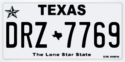 TX license plate DRZ7769