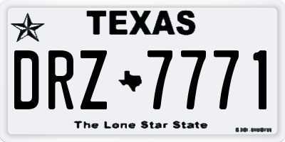 TX license plate DRZ7771