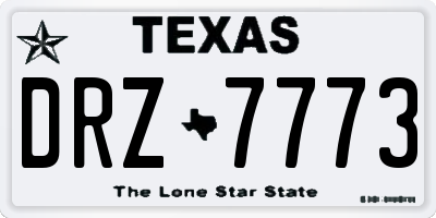 TX license plate DRZ7773