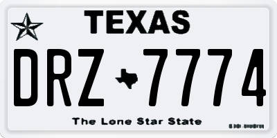 TX license plate DRZ7774