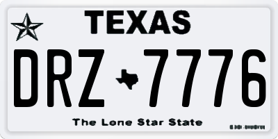 TX license plate DRZ7776