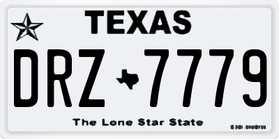 TX license plate DRZ7779