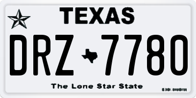 TX license plate DRZ7780