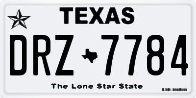 TX license plate DRZ7784