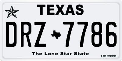 TX license plate DRZ7786