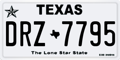 TX license plate DRZ7795