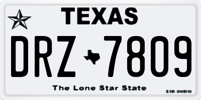 TX license plate DRZ7809