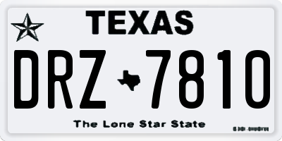 TX license plate DRZ7810