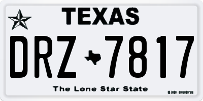 TX license plate DRZ7817
