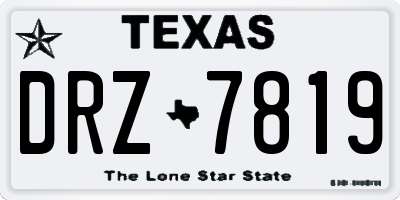 TX license plate DRZ7819