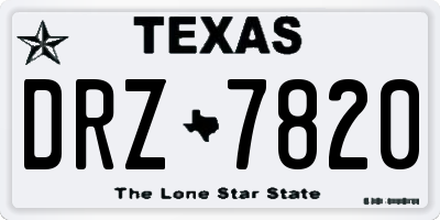 TX license plate DRZ7820