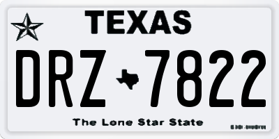 TX license plate DRZ7822