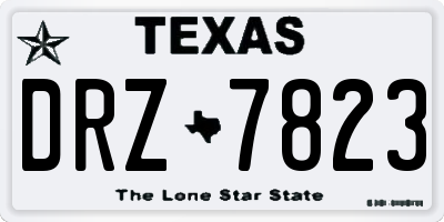 TX license plate DRZ7823