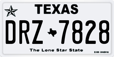 TX license plate DRZ7828