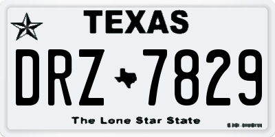 TX license plate DRZ7829