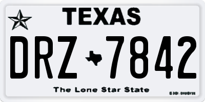 TX license plate DRZ7842