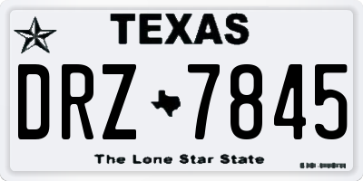 TX license plate DRZ7845