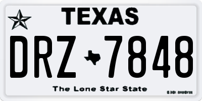 TX license plate DRZ7848