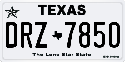 TX license plate DRZ7850