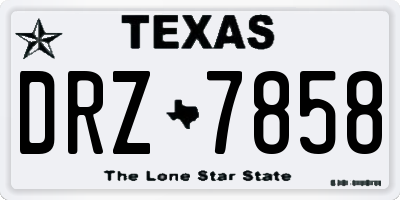 TX license plate DRZ7858