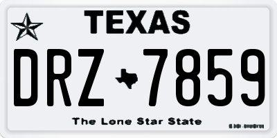 TX license plate DRZ7859