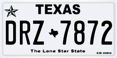 TX license plate DRZ7872