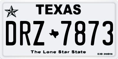 TX license plate DRZ7873