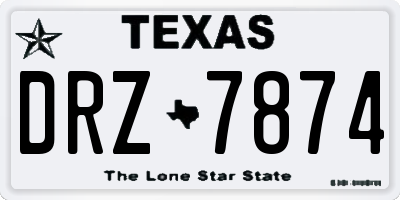 TX license plate DRZ7874