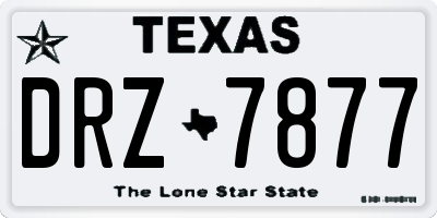 TX license plate DRZ7877