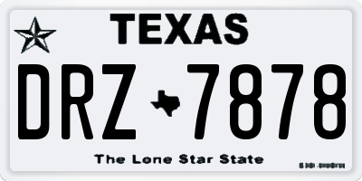 TX license plate DRZ7878