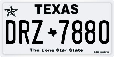 TX license plate DRZ7880