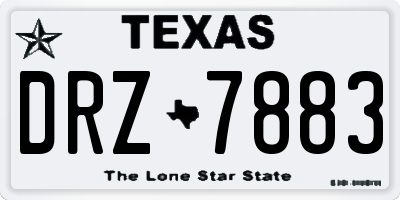 TX license plate DRZ7883