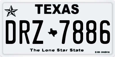 TX license plate DRZ7886