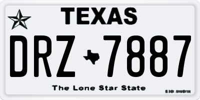 TX license plate DRZ7887