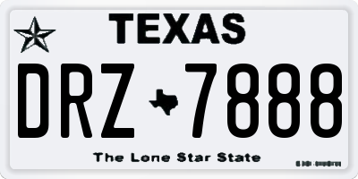 TX license plate DRZ7888