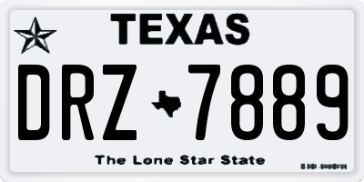 TX license plate DRZ7889