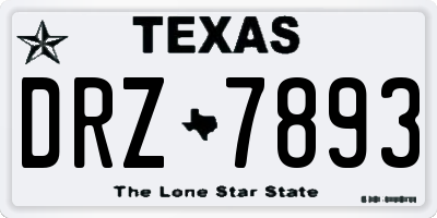 TX license plate DRZ7893