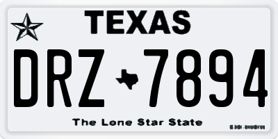 TX license plate DRZ7894