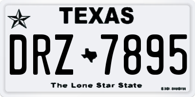 TX license plate DRZ7895