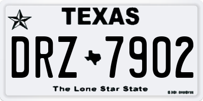 TX license plate DRZ7902