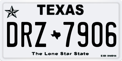 TX license plate DRZ7906