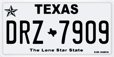 TX license plate DRZ7909