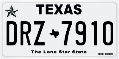TX license plate DRZ7910
