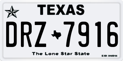 TX license plate DRZ7916