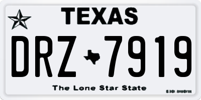 TX license plate DRZ7919