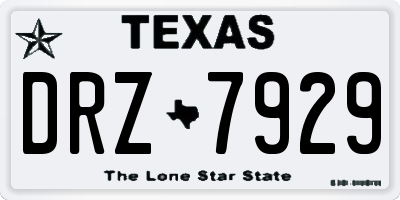 TX license plate DRZ7929